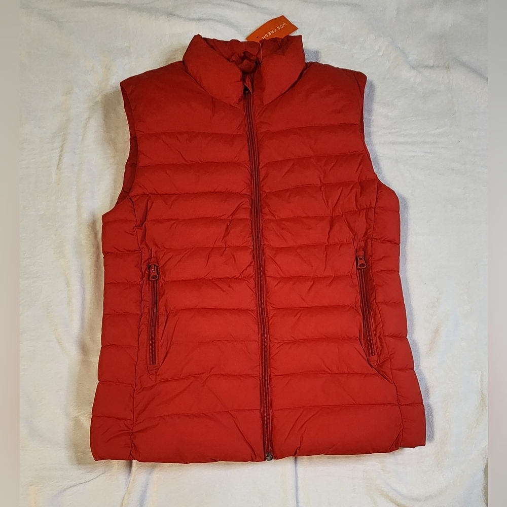 Joe Fresh Women's Red Puffer Vest,‎ Size XS, NWT